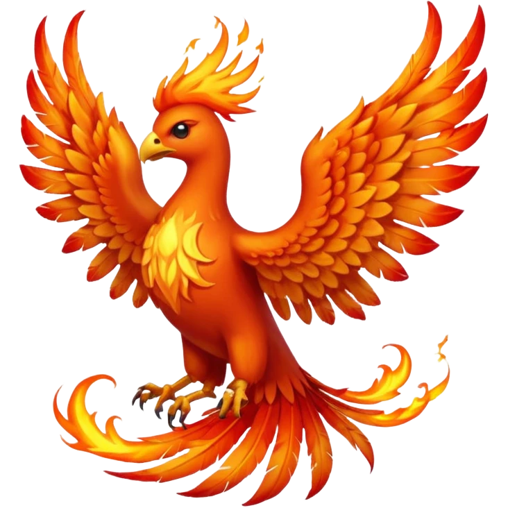 Fire phoenix - wings ablaze








 emoji