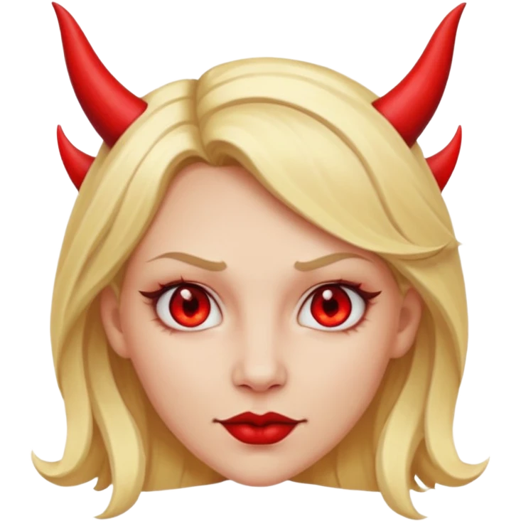 blonde hair devil emoji