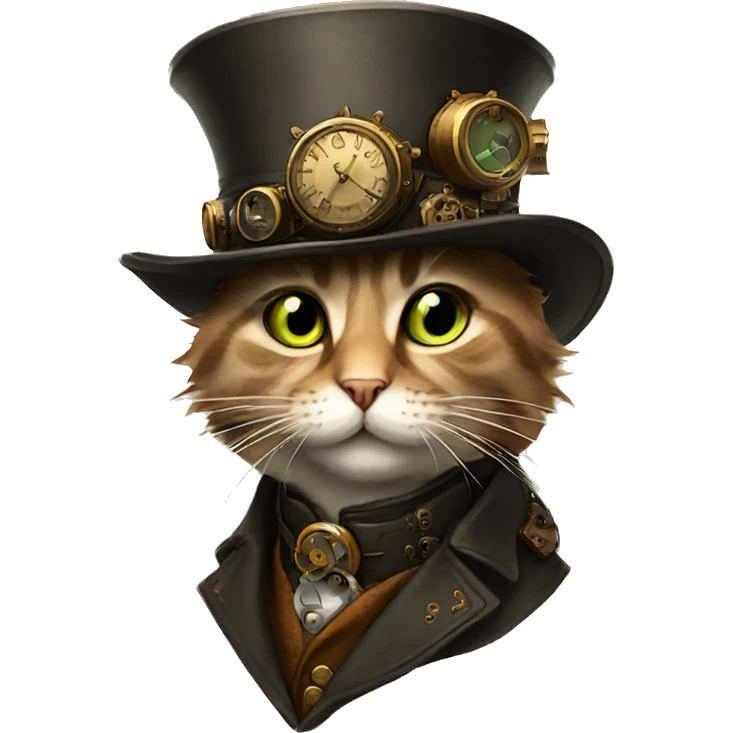 Cat steampunk emoji