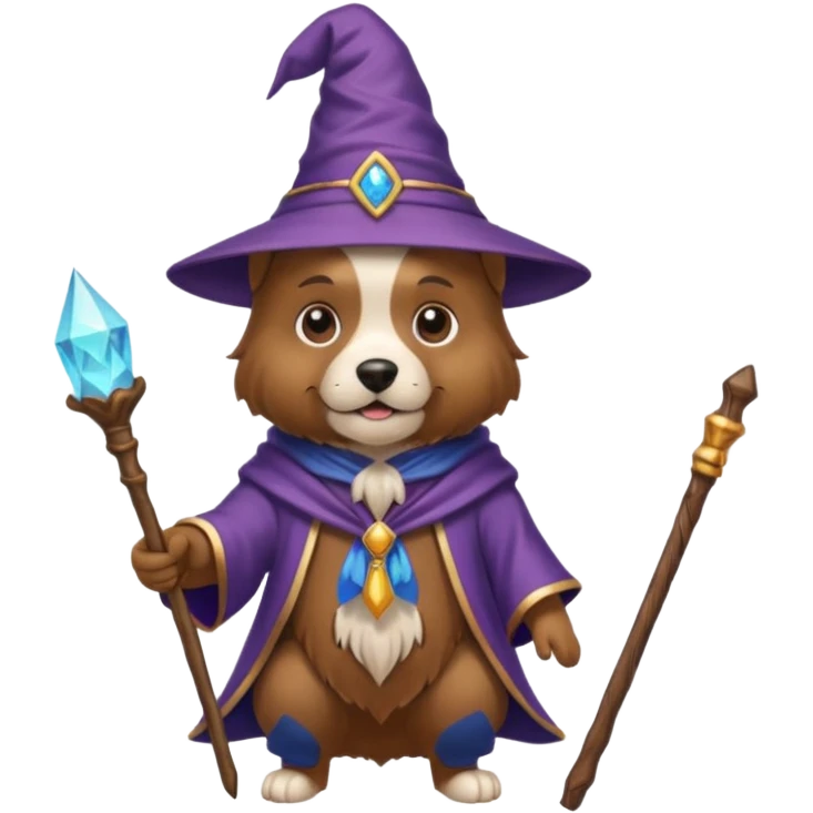 Dog wizard emoji