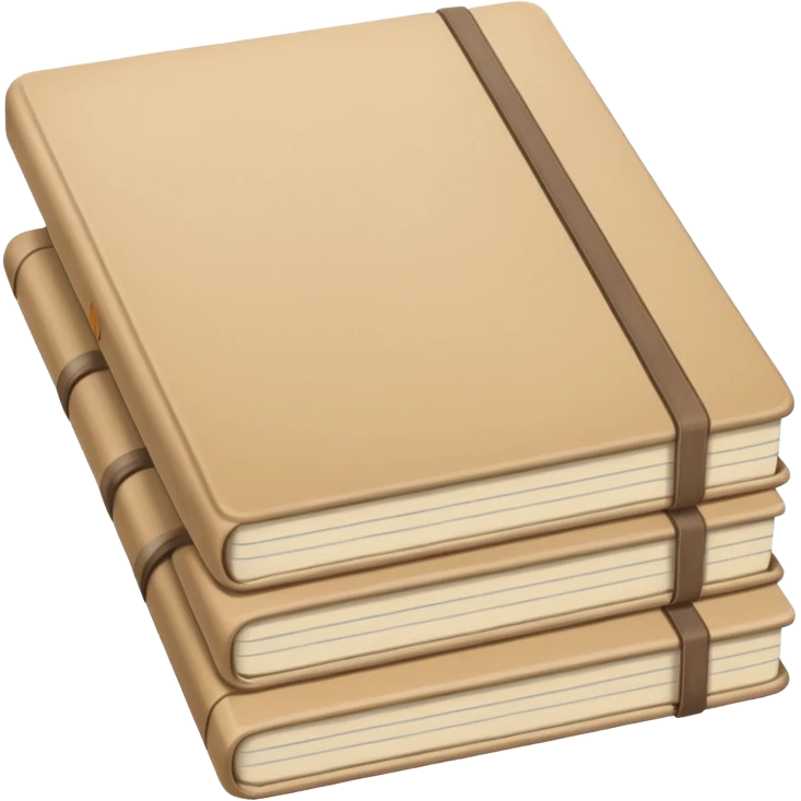 Beige notebooks emoji