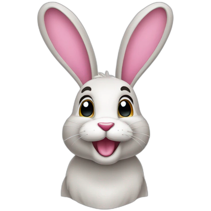Mascotte lapin creatif emoji