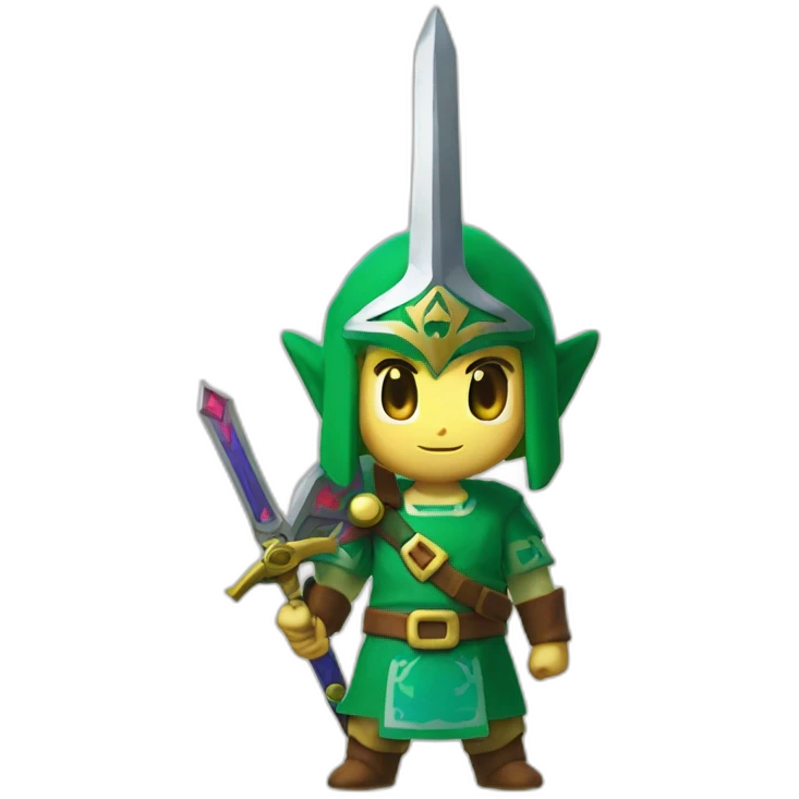 zelda has got a master sword in zelda game emoji
