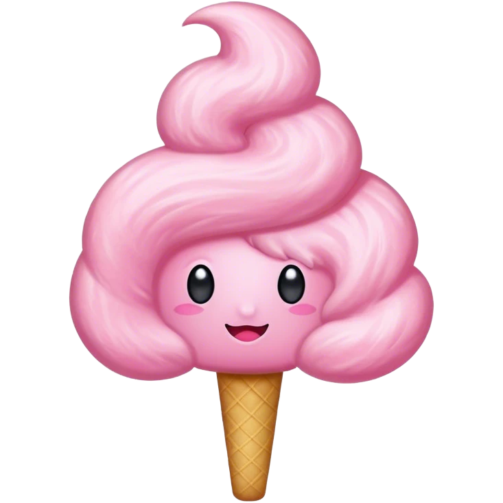 Pink cotton candy  emoji