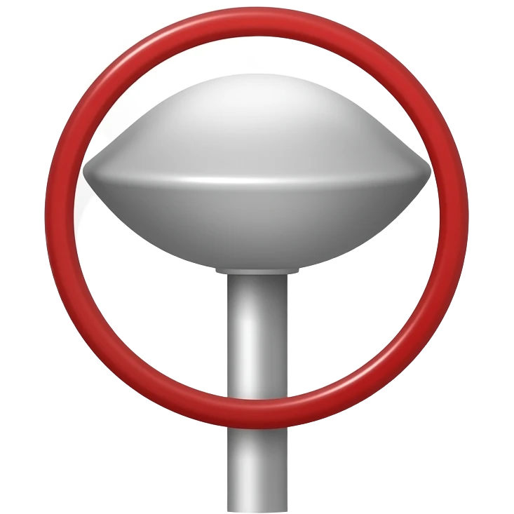 ⚪️ on a pole emoji