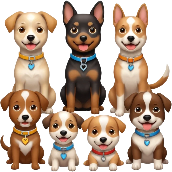 multiple dogs emoji
