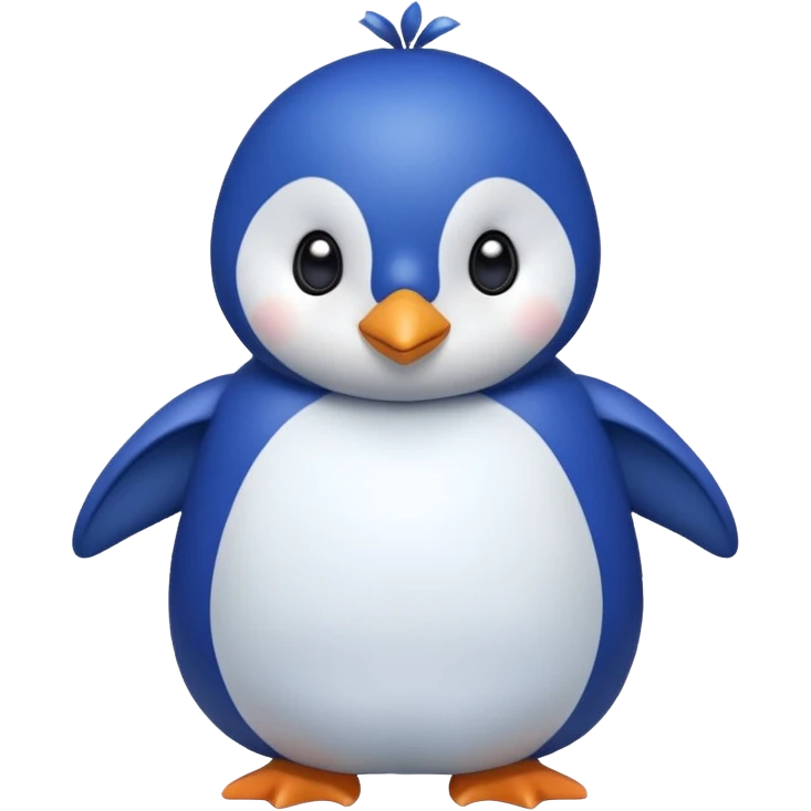 Penguin in blueberry costume emoji