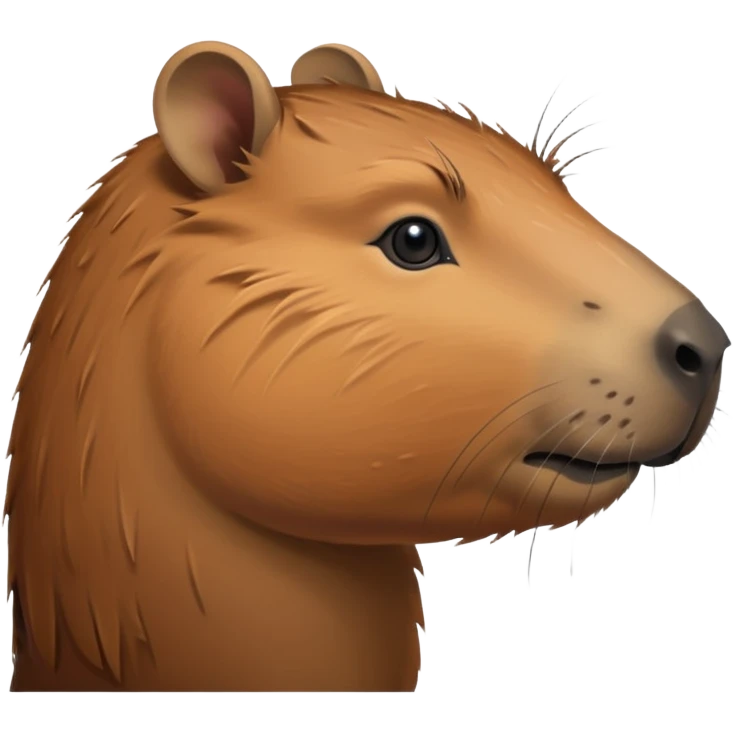 Realistic Capybara side view emoji