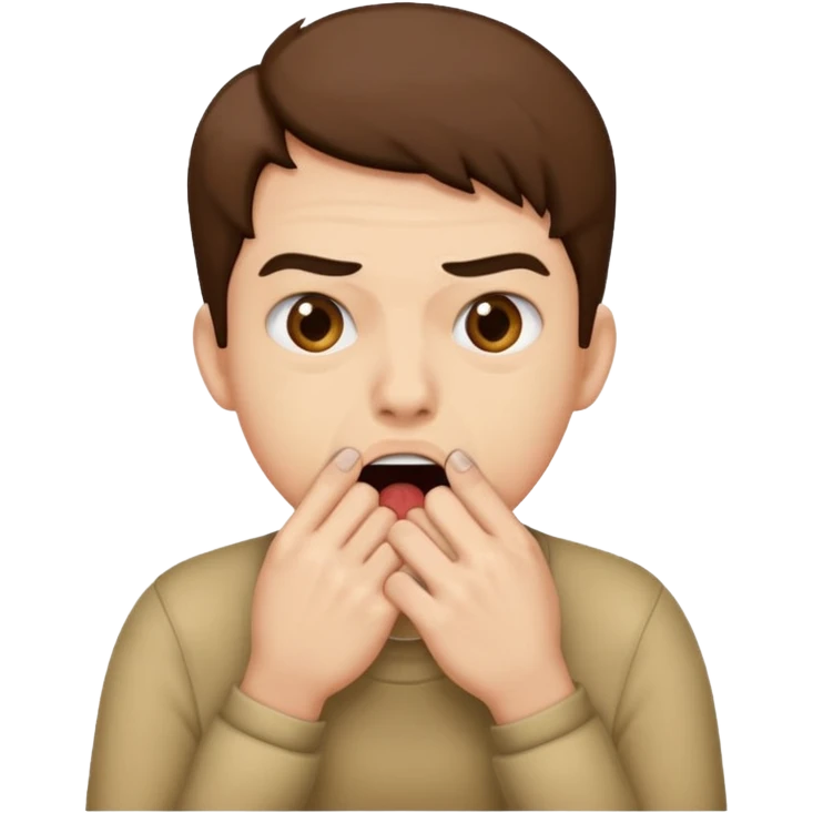 Biting nails. emoji