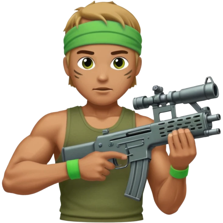 Rambo shooting emoji