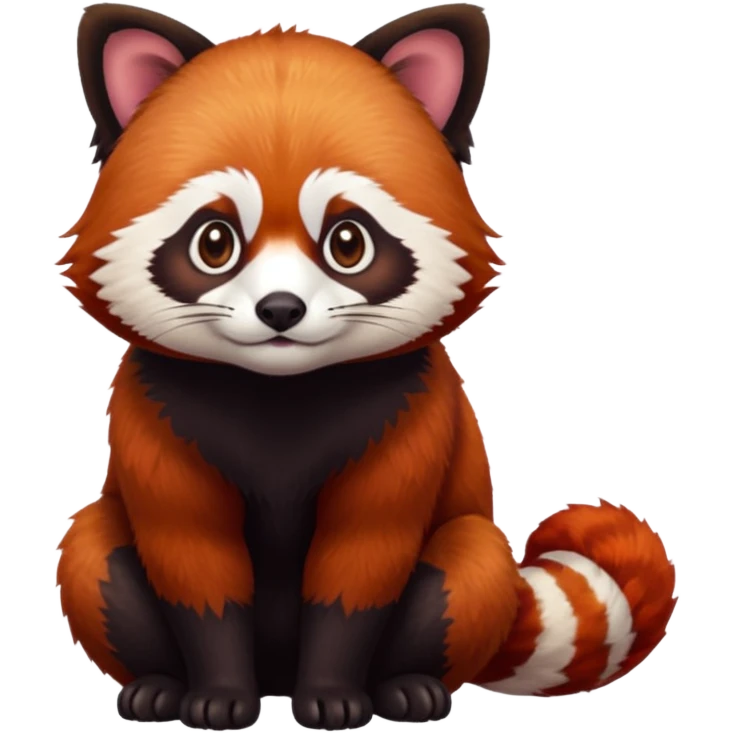 A red panda with serious eyes and a furrowed brow. emoji