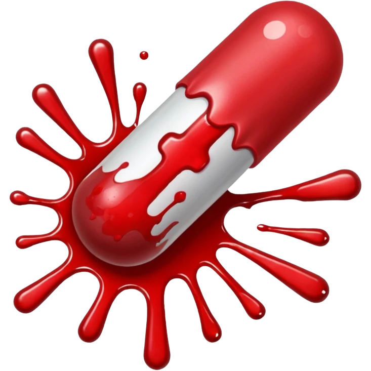 gunshot with blood  emoji