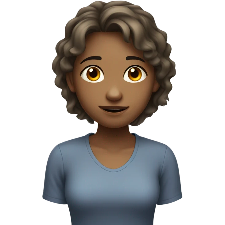 Girl really tired but happy emoji