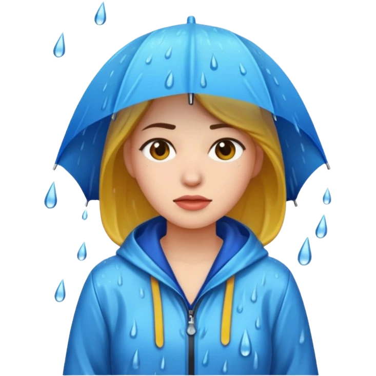 woman caught in the rain emoji