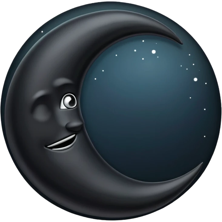 حلال ماه مشکی emoji