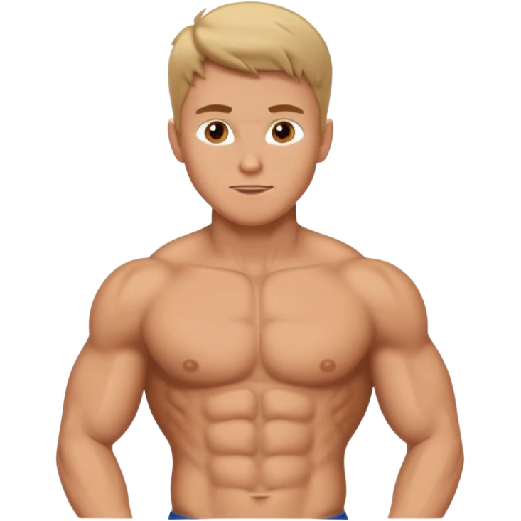 White guy 6 pack abs emoji