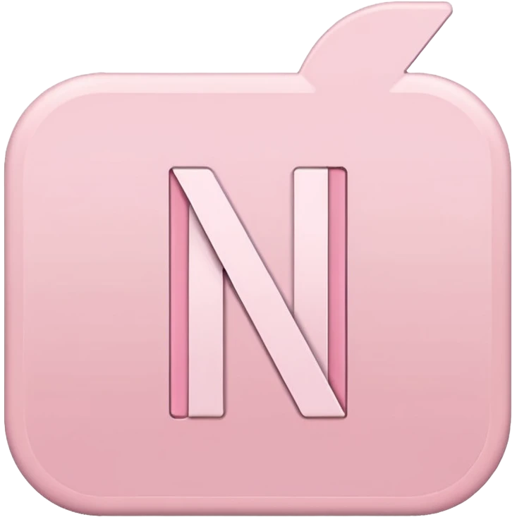 Netflix aesthetic "N" logo in pastel pink emoji
