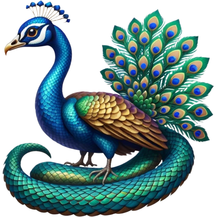 🦚+🐍 emoji