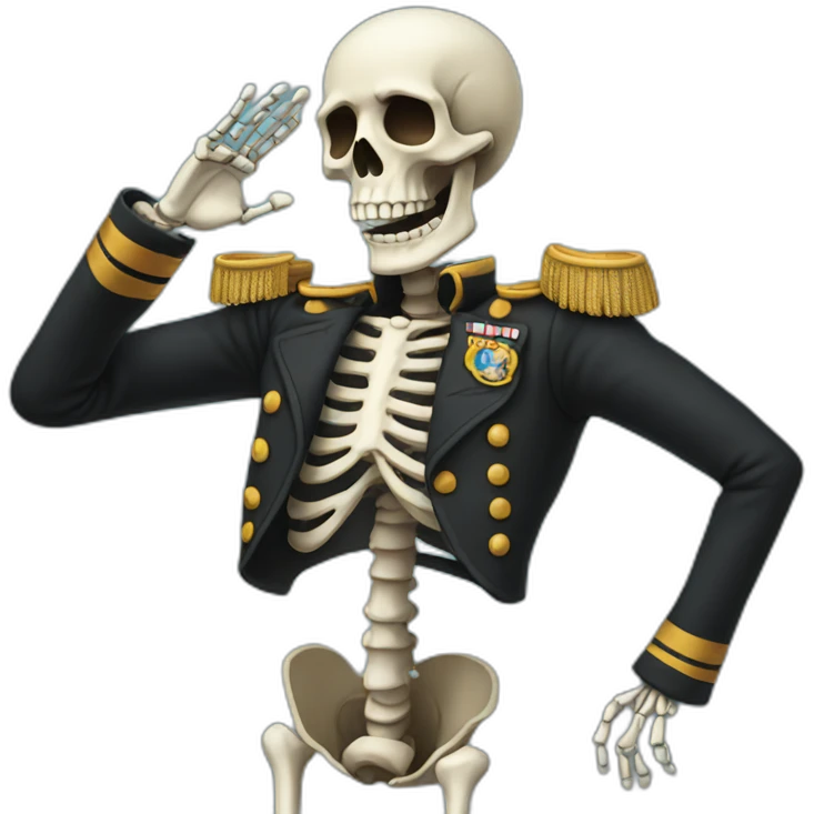 saluting skeleton emoji