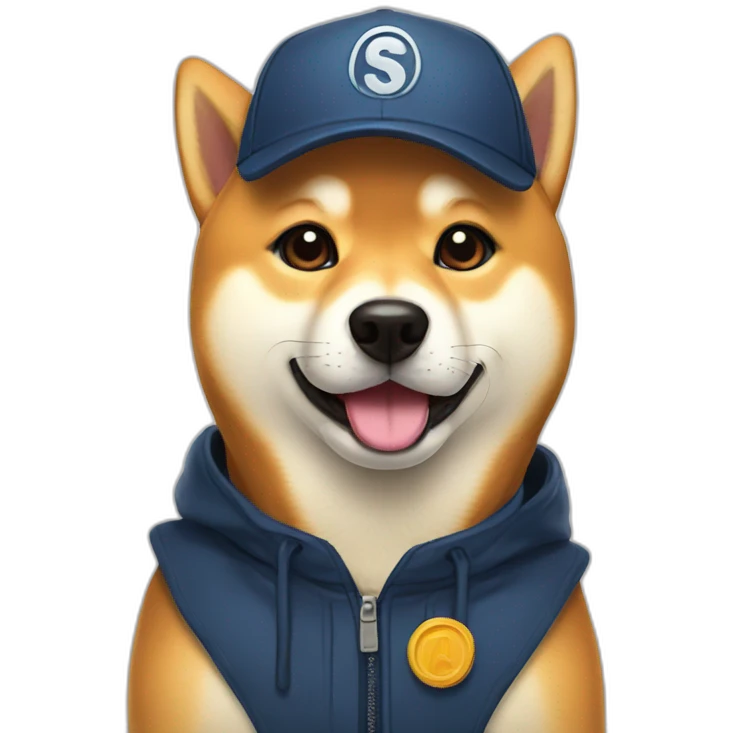 shiba inu with cap emoji