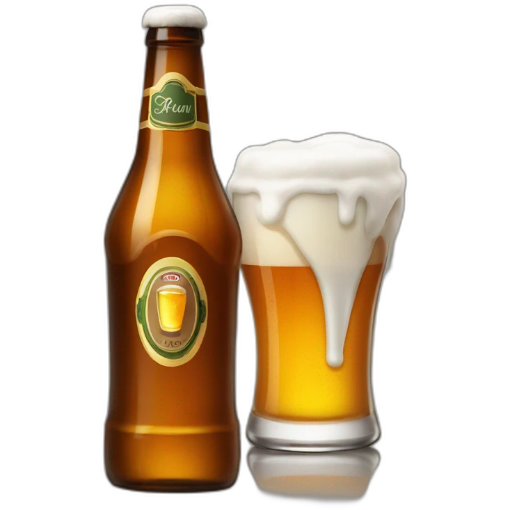 Beer bottle rhum emoji