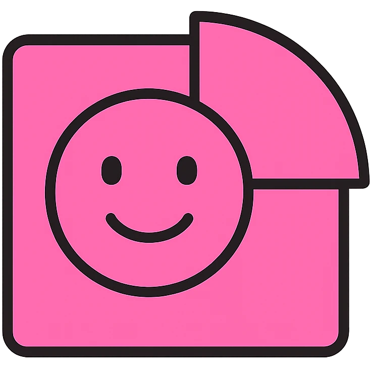 emoji chart in pink, modern style emoji