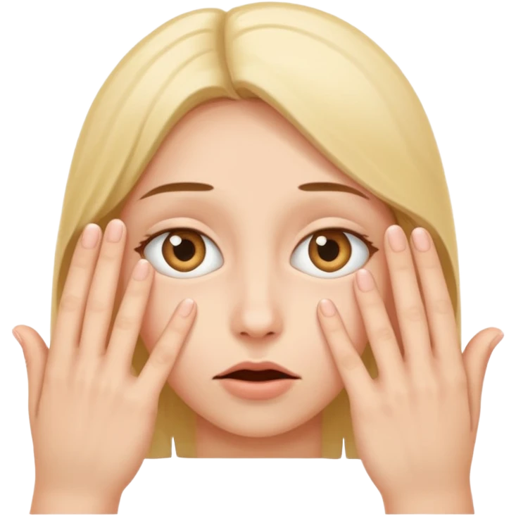 Peeking eyes through fingers emoji