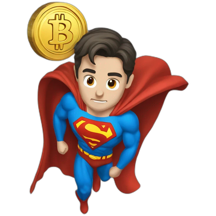 bitcoin superman emoji