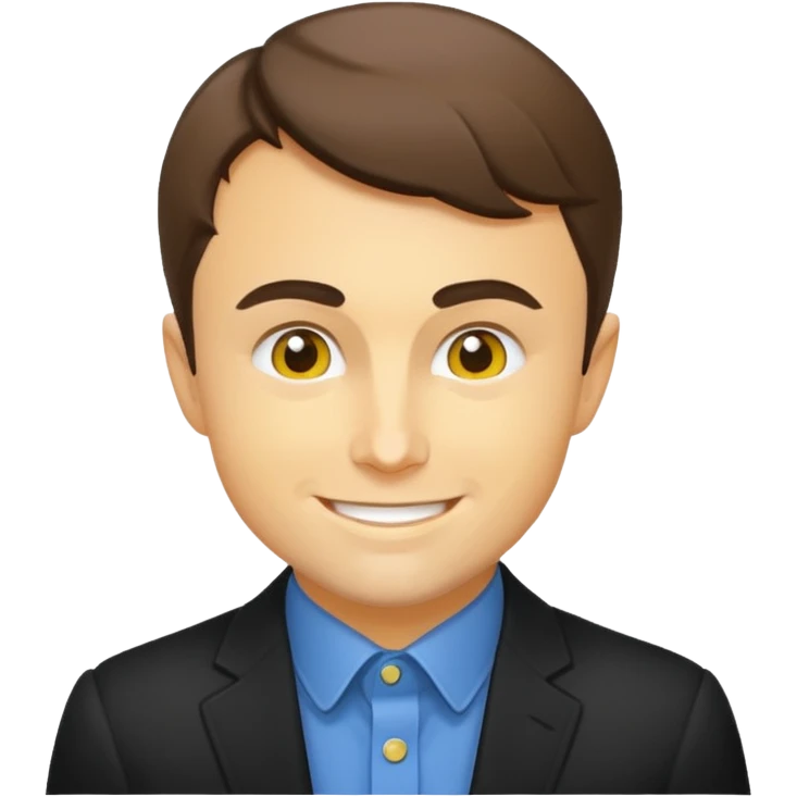 Charlie kirk's face on a yellow discord/twitter emoji style emoji. emoji