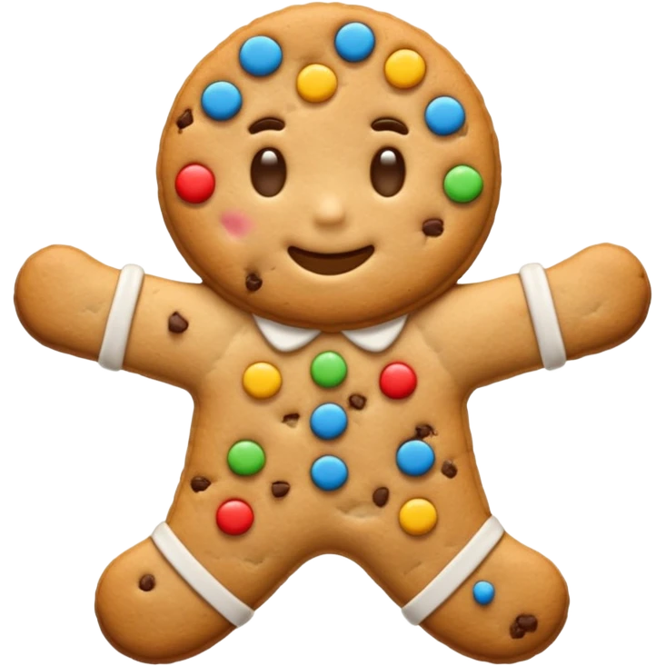 cookie man shape emoji