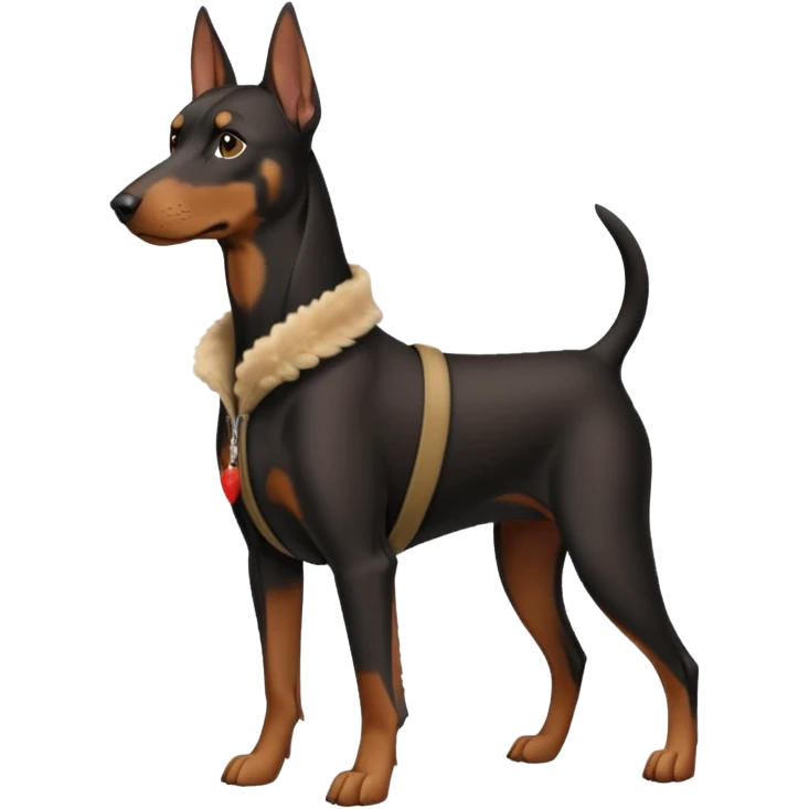 Doberman with clothes on emoji