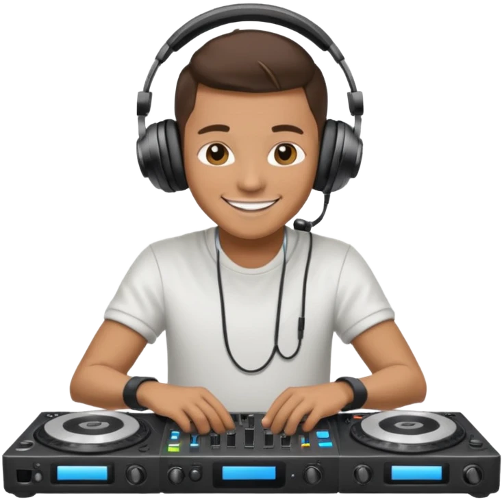 dj with setup emoji