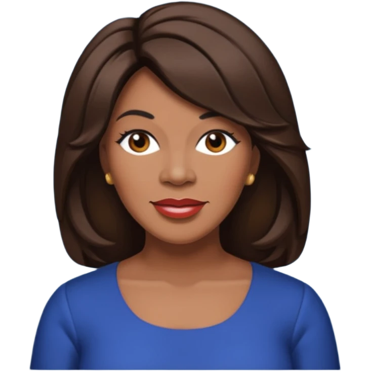 Mary Wilson with dark brown hair emoji