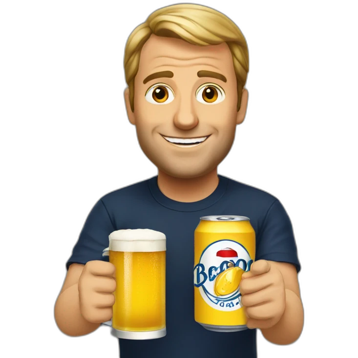 Macron beer emoji