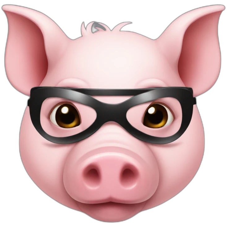 Pig with black blindfold and horns emoji