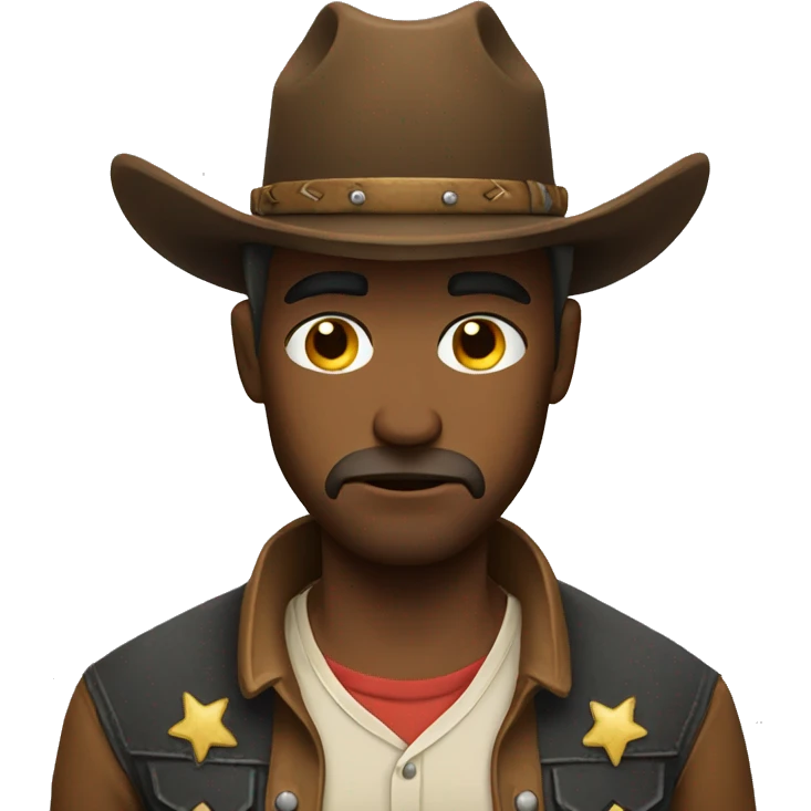 cowboy with sad face emoji