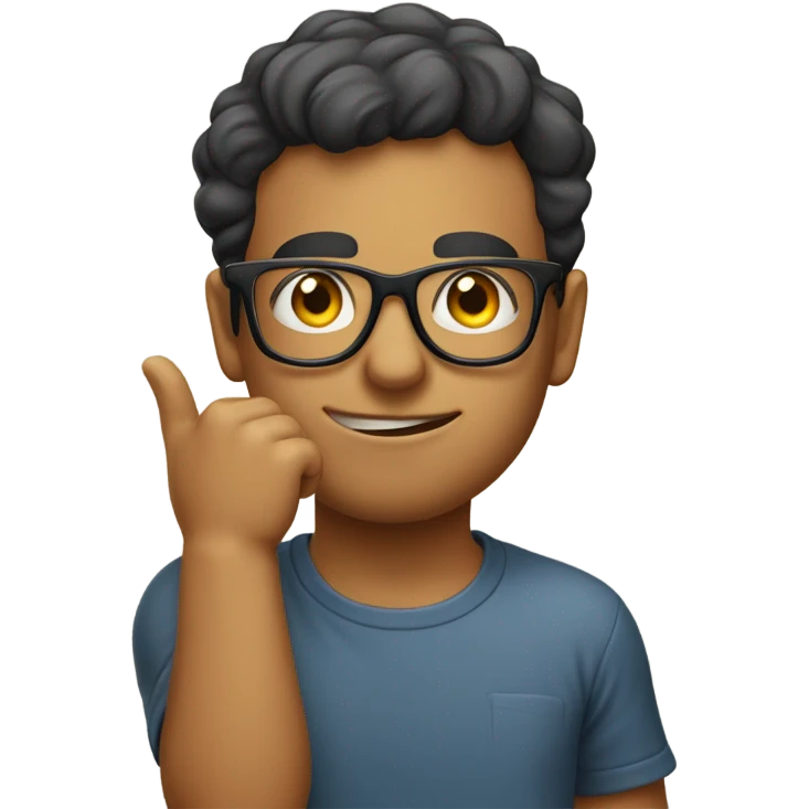 nerd sucking thumb emoji