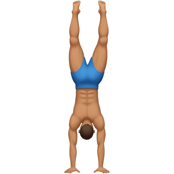 man doing a handstand emoji