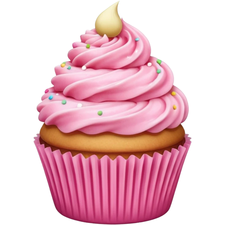 Cupcake with pink icing emoji