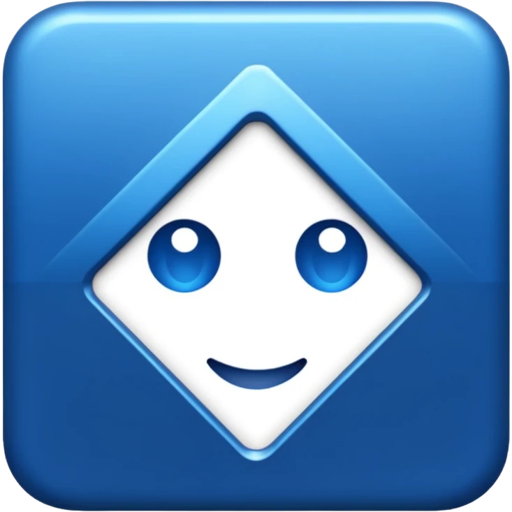 blue x emoji