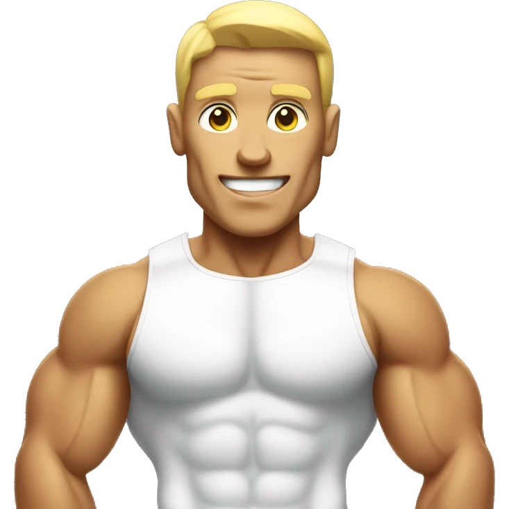 White bodybuilder  emoji