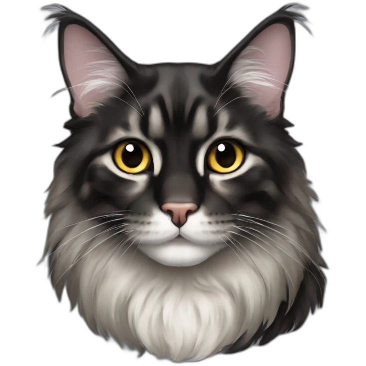 Mainecoon black cat emoji