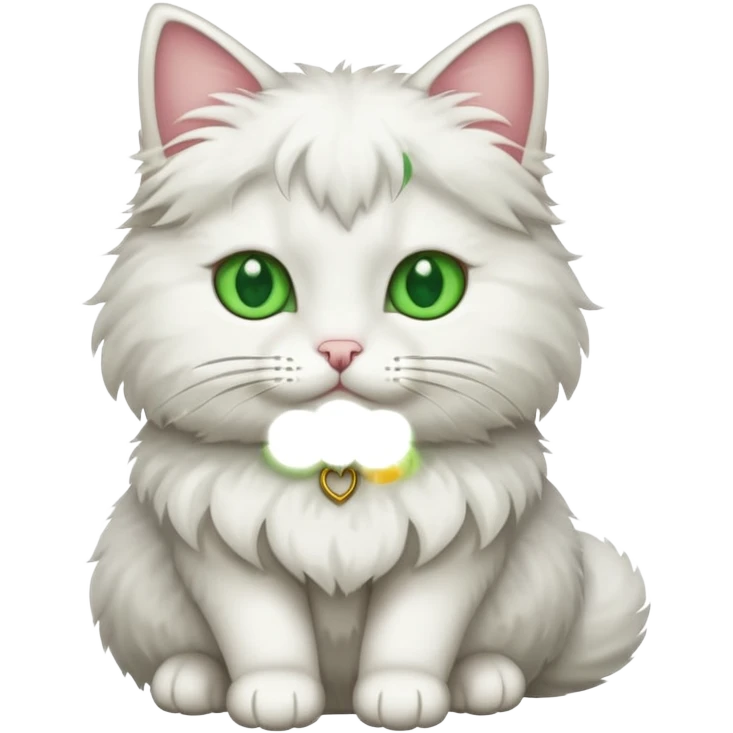 Cat white emoji