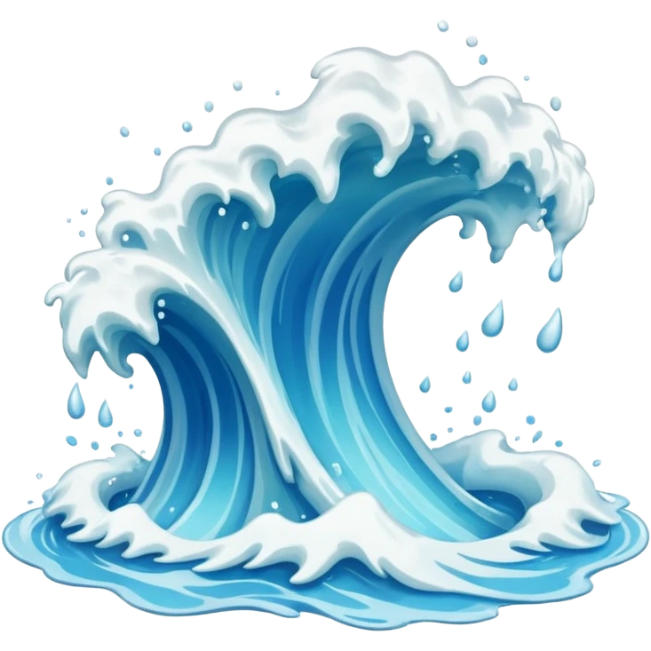 a white water splash emoji