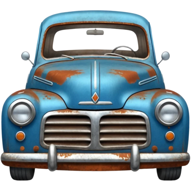 blue old car emoji