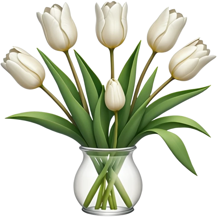 White tulips emoji