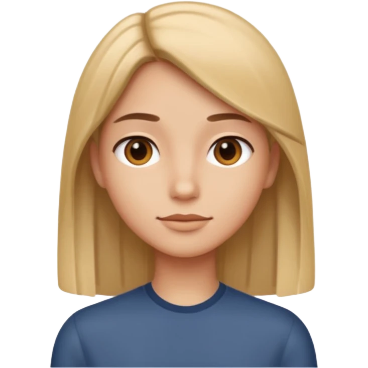 cabello liso emoji