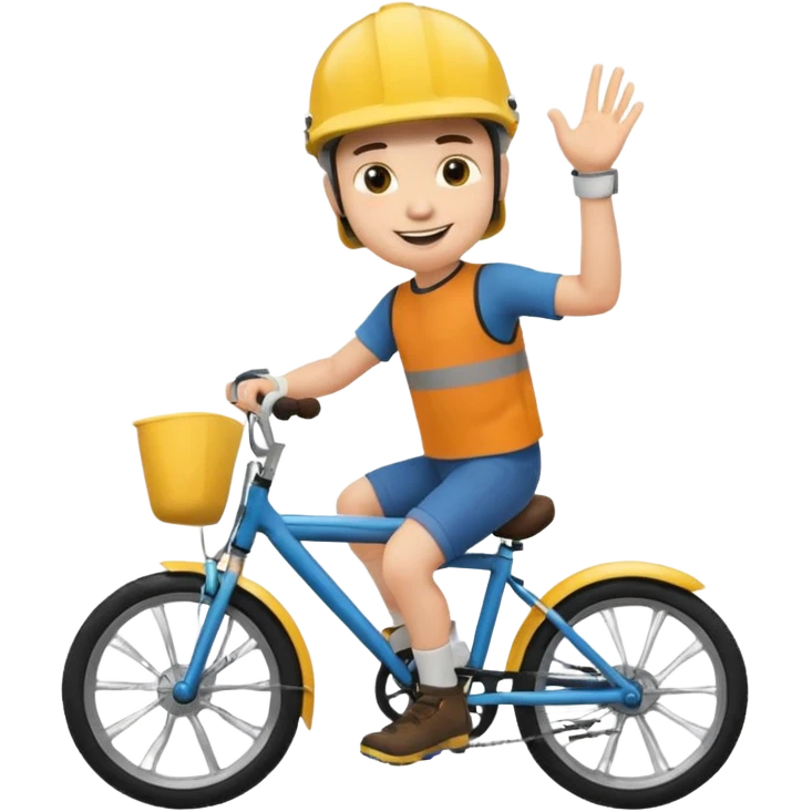 Bike Boy with calling talk emozi emoji