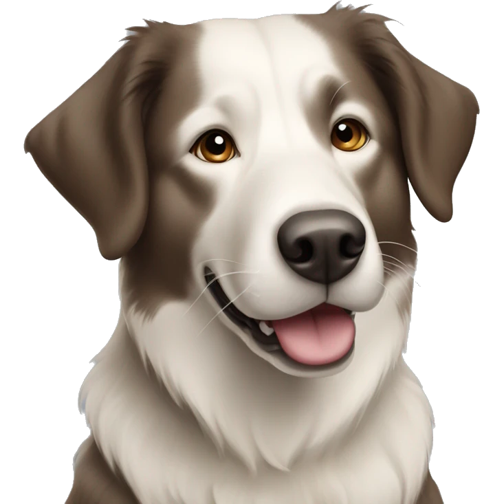 Labrador border collie mix dog emoji