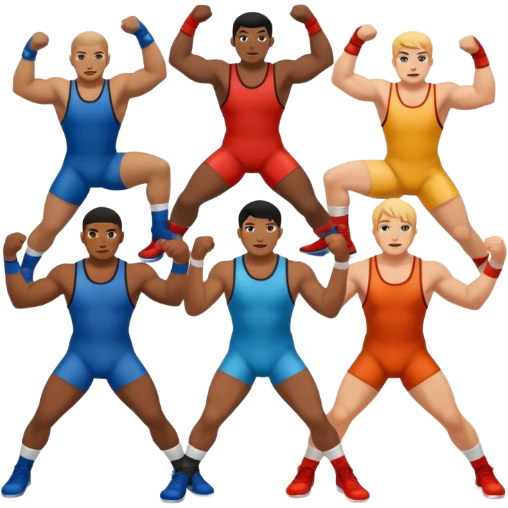 🤼‍♀️🤼🤼‍♂️👯👯‍♂️👯‍♀️ emoji